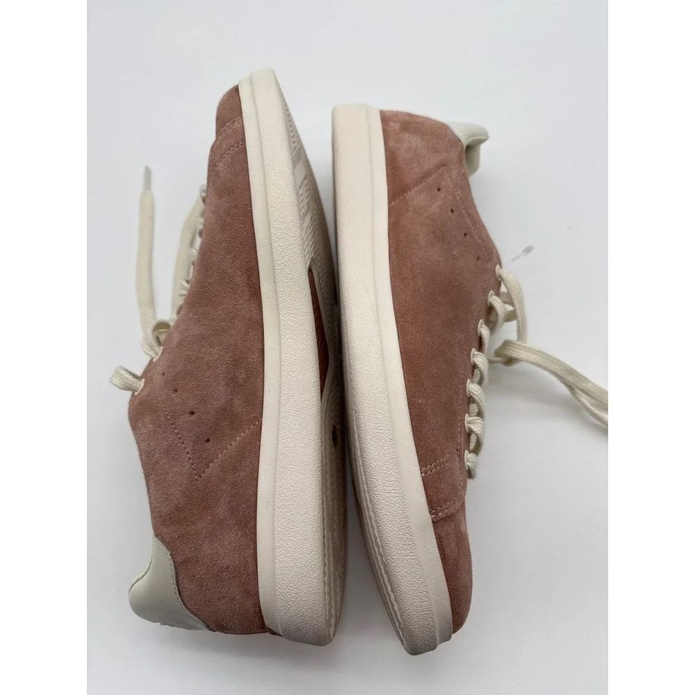 Tory Burch Howell Court Rose Pink Suede Sneakers Womens 11M 12849 Low Top Shoes
